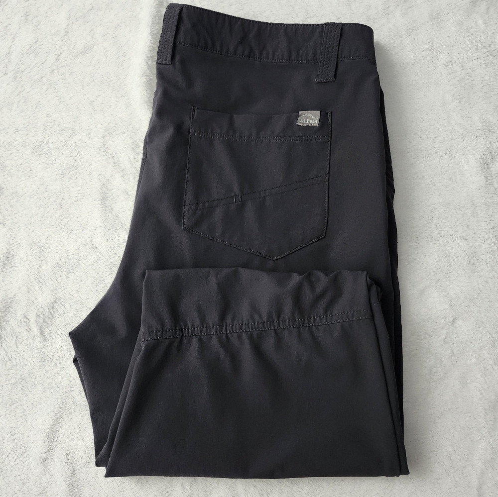 L.L. BEAN Women’s Charcoal Grey Outdoor Hiking Pants Mid Rise Pockets Size 12
